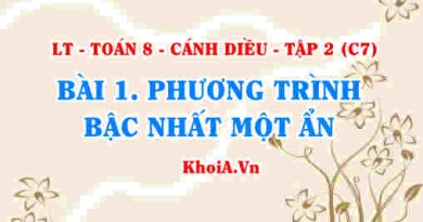 Cách giải phương trình bậc nhất 1 ẩn, khái niệm phương trình bậc nhất một ẩn? Toán 8 bài 1 Cánh diều Tập 2 C7